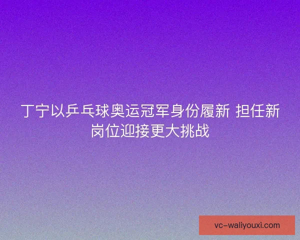 丁宁以乒乓球奥运冠军身份履新 担任新岗位迎接更大挑战 丁宁以乒乓球奥运冠军身份履新 担任新岗位迎接更大挑战